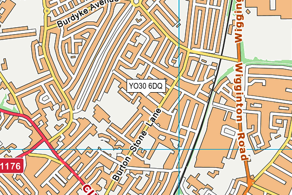 YO30 6DQ map - OS VectorMap District (Ordnance Survey)