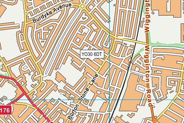 YO30 6DT map - OS VectorMap District (Ordnance Survey)