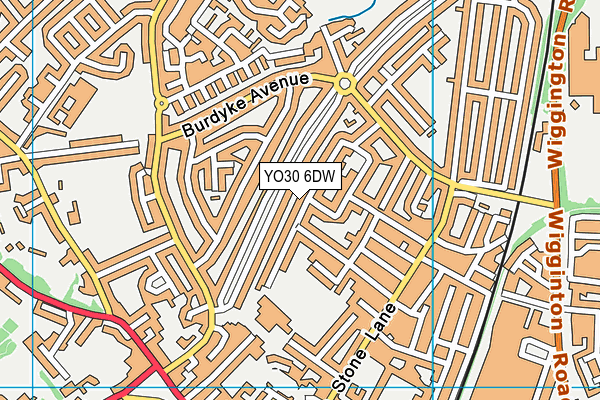 YO30 6DW map - OS VectorMap District (Ordnance Survey)