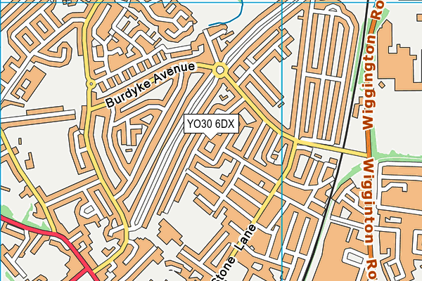 YO30 6DX map - OS VectorMap District (Ordnance Survey)