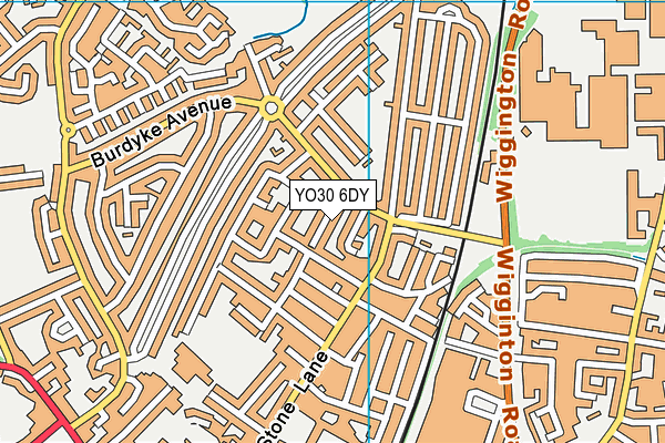 YO30 6DY map - OS VectorMap District (Ordnance Survey)