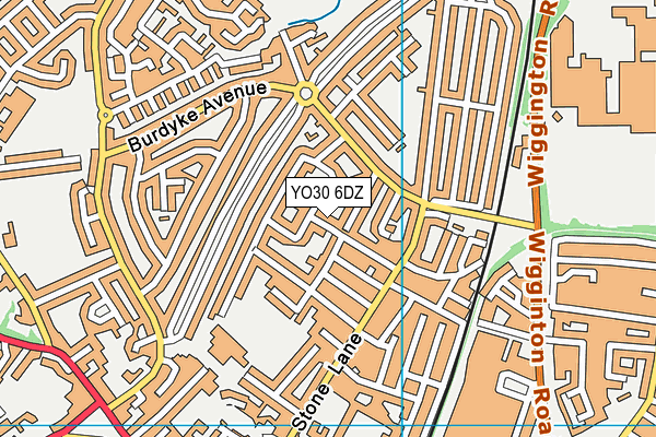 YO30 6DZ map - OS VectorMap District (Ordnance Survey)