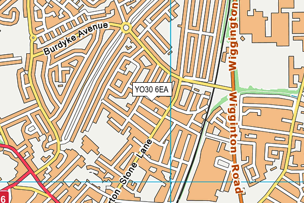 YO30 6EA map - OS VectorMap District (Ordnance Survey)