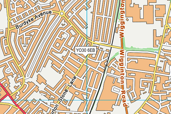 YO30 6EB map - OS VectorMap District (Ordnance Survey)