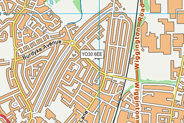 YO30 6EE map - OS VectorMap District (Ordnance Survey)