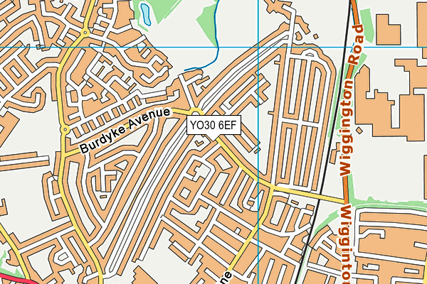 YO30 6EF map - OS VectorMap District (Ordnance Survey)