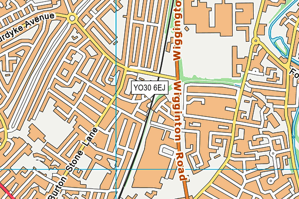 YO30 6EJ map - OS VectorMap District (Ordnance Survey)