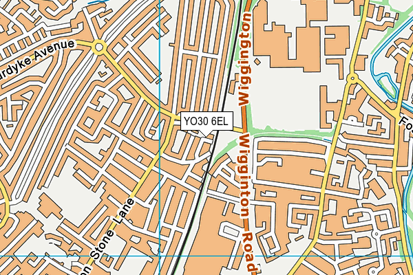 YO30 6EL map - OS VectorMap District (Ordnance Survey)