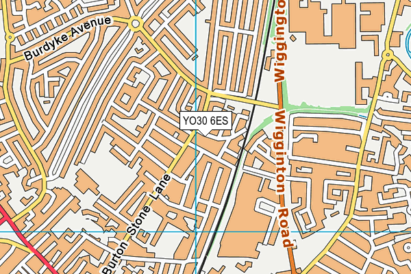 YO30 6ES map - OS VectorMap District (Ordnance Survey)