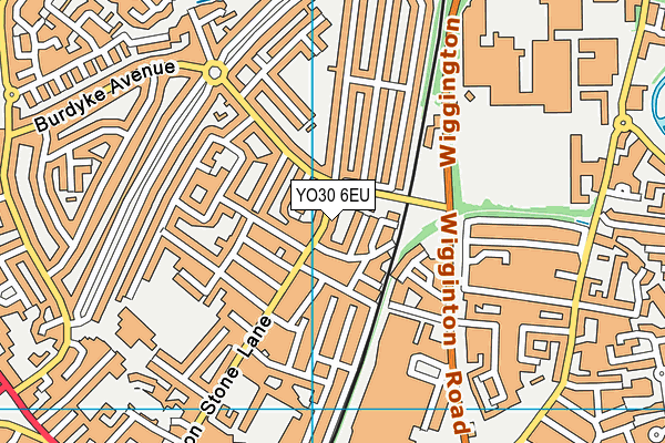 YO30 6EU map - OS VectorMap District (Ordnance Survey)