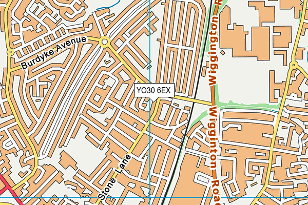 YO30 6EX map - OS VectorMap District (Ordnance Survey)