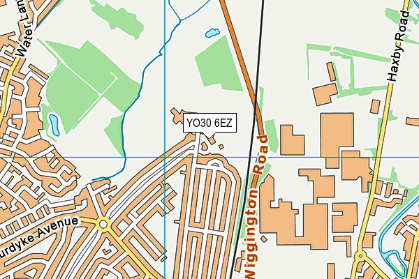YO30 6EZ map - OS VectorMap District (Ordnance Survey)