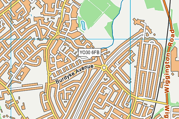 YO30 6FB map - OS VectorMap District (Ordnance Survey)