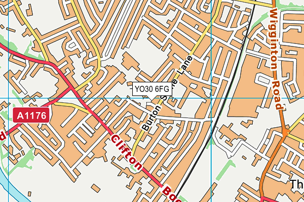 YO30 6FG map - OS VectorMap District (Ordnance Survey)