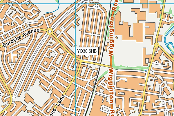 YO30 6HB map - OS VectorMap District (Ordnance Survey)
