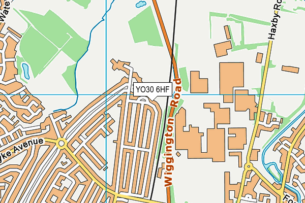 YO30 6HF map - OS VectorMap District (Ordnance Survey)