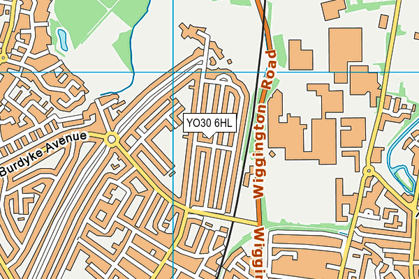 YO30 6HL map - OS VectorMap District (Ordnance Survey)