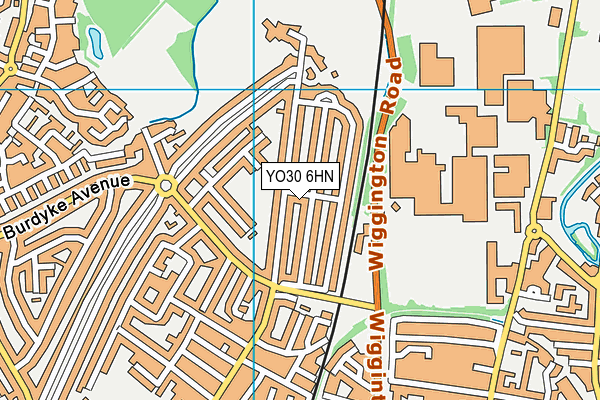 YO30 6HN map - OS VectorMap District (Ordnance Survey)