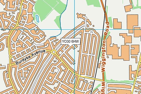 YO30 6HW map - OS VectorMap District (Ordnance Survey)