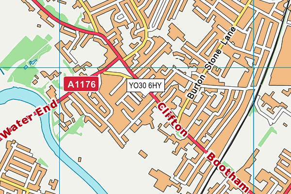 YO30 6HY map - OS VectorMap District (Ordnance Survey)