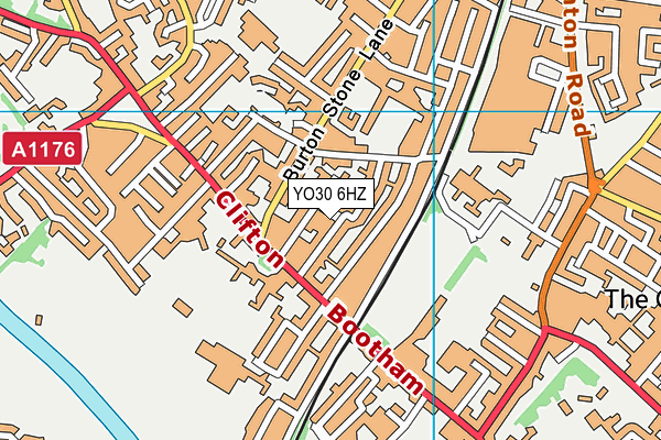 YO30 6HZ map - OS VectorMap District (Ordnance Survey)
