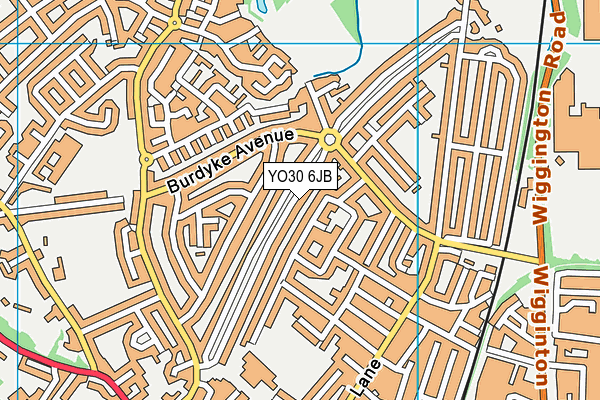 YO30 6JB map - OS VectorMap District (Ordnance Survey)