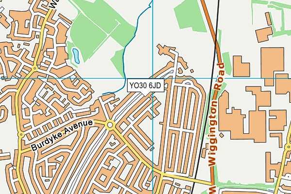 YO30 6JD map - OS VectorMap District (Ordnance Survey)