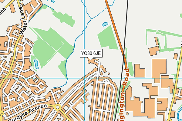 Burton Green Primary School map (YO30 6JE) - OS VectorMap District (Ordnance Survey)
