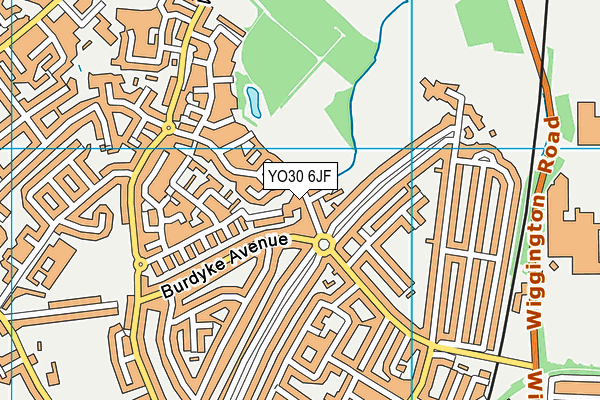 YO30 6JF map - OS VectorMap District (Ordnance Survey)