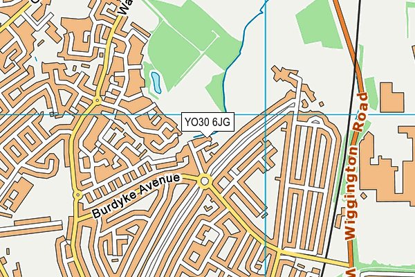 YO30 6JG map - OS VectorMap District (Ordnance Survey)