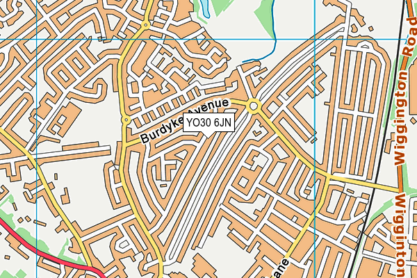 YO30 6JN map - OS VectorMap District (Ordnance Survey)