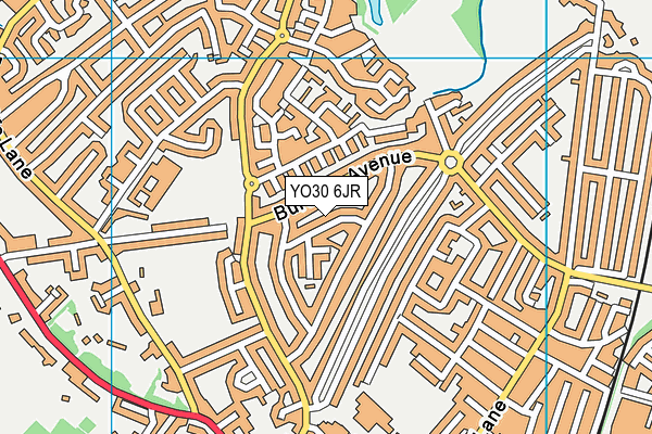 YO30 6JR map - OS VectorMap District (Ordnance Survey)