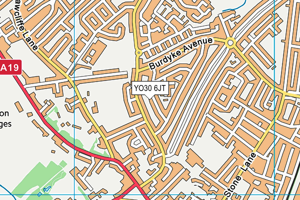 YO30 6JT map - OS VectorMap District (Ordnance Survey)