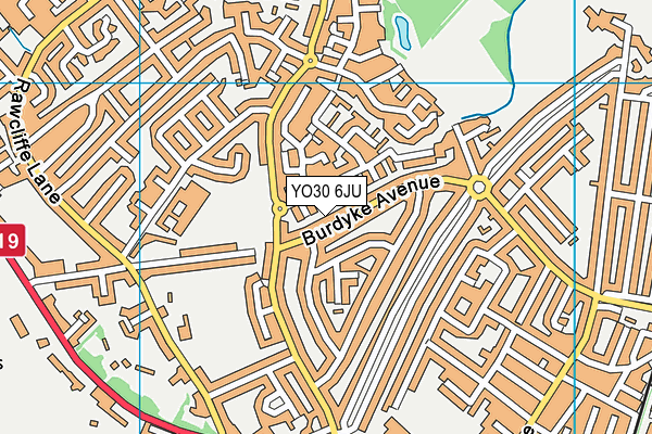 YO30 6JU map - OS VectorMap District (Ordnance Survey)
