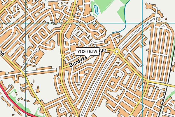 YO30 6JW map - OS VectorMap District (Ordnance Survey)