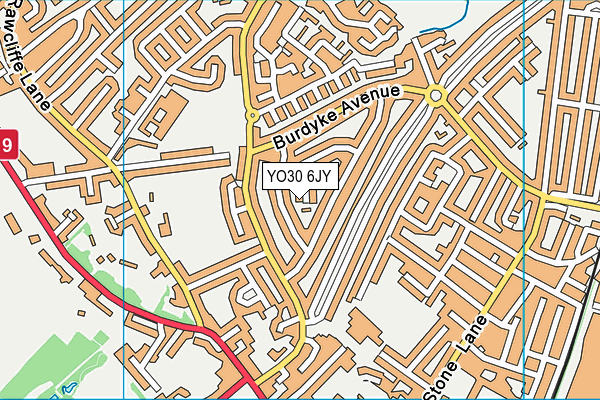 YO30 6JY map - OS VectorMap District (Ordnance Survey)