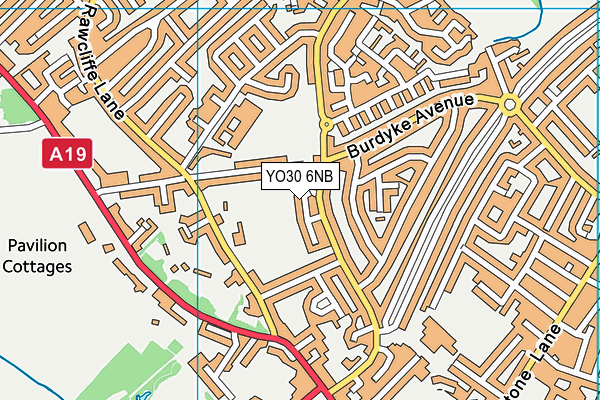 YO30 6NB map - OS VectorMap District (Ordnance Survey)