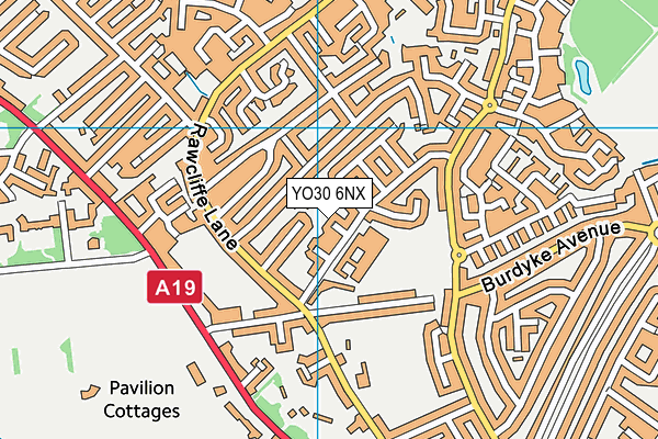 YO30 6NX map - OS VectorMap District (Ordnance Survey)