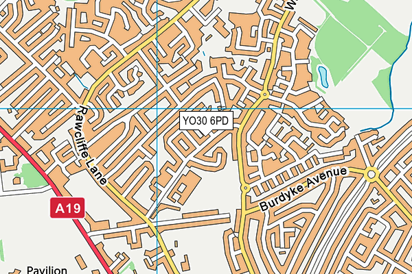 YO30 6PD map - OS VectorMap District (Ordnance Survey)