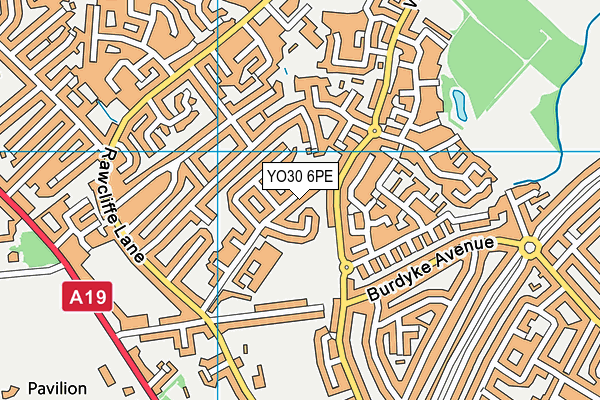 YO30 6PE map - OS VectorMap District (Ordnance Survey)