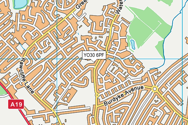 YO30 6PF map - OS VectorMap District (Ordnance Survey)