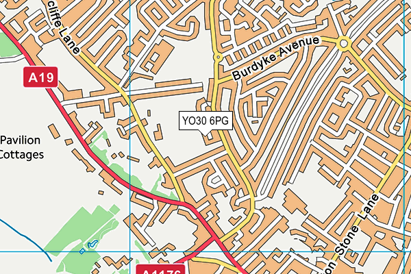 YO30 6PG map - OS VectorMap District (Ordnance Survey)