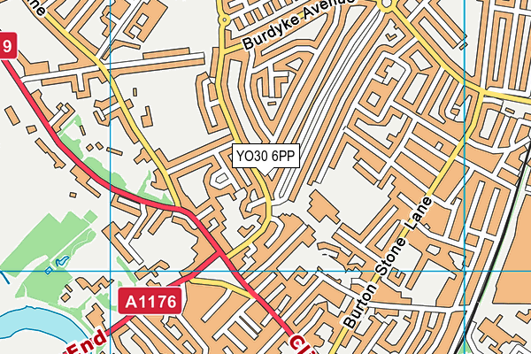 YO30 6PP map - OS VectorMap District (Ordnance Survey)