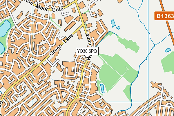 YO30 6PQ map - OS VectorMap District (Ordnance Survey)