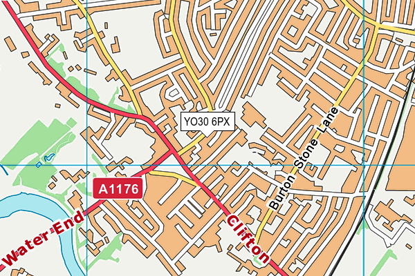 YO30 6PX map - OS VectorMap District (Ordnance Survey)