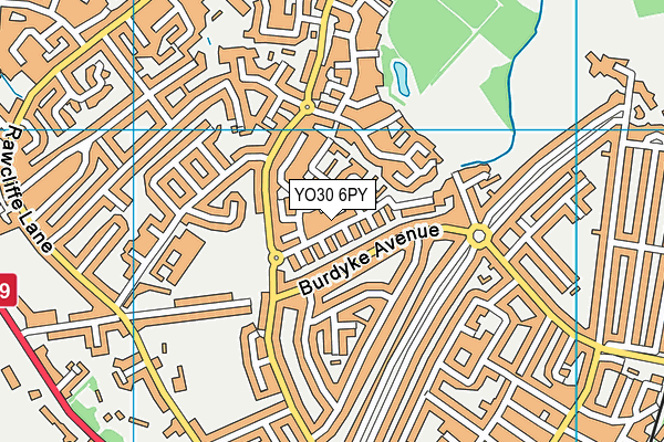 YO30 6PY map - OS VectorMap District (Ordnance Survey)