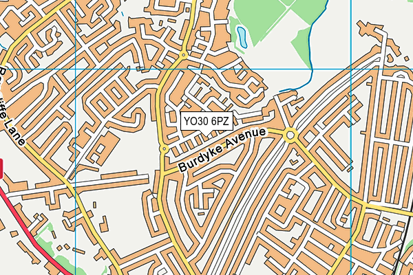 YO30 6PZ map - OS VectorMap District (Ordnance Survey)