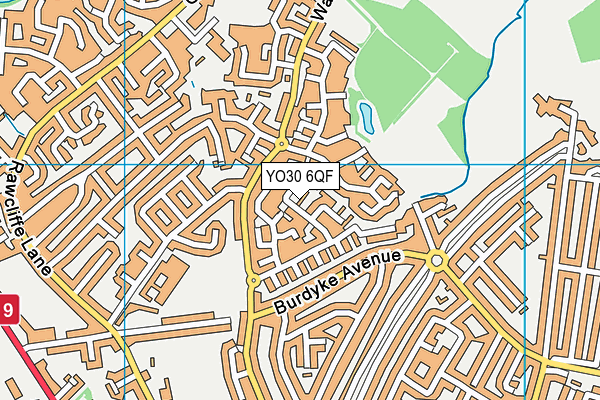 YO30 6QF map - OS VectorMap District (Ordnance Survey)