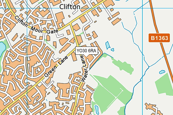 YO30 6RA map - OS VectorMap District (Ordnance Survey)