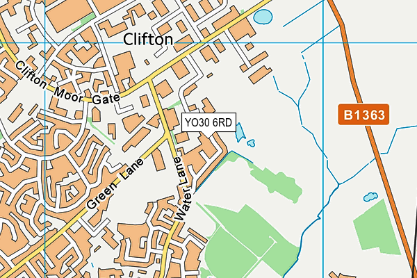 YO30 6RD map - OS VectorMap District (Ordnance Survey)